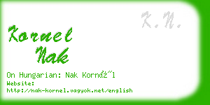 kornel nak business card